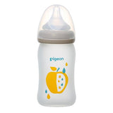 贝亲 母乳实感硅胶护层彩绘奶瓶 maternal Pigeon 水果 160ml SS奶嘴 