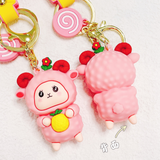 Fruit Sheep Bracelet Keychain Three Colors Mixed