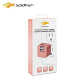 Goldfish 2.4A 双USB接口便携充电头 1枚入 variable Goldfish 粉色