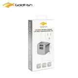 Goldfish 2.4A 双USB接口便携充电头 1枚入 variable Goldfish 灰色
