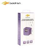 Goldfish 2.4A 双USB接口便携充电头 1枚入 variable Goldfish 紫色