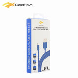 Goldfish Android 安卓 Type-C 尼龙USB数据线 充电线 6寸/1.8米 variable Goldfish 蓝色
