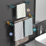 Punch Free Wall Mounted Towel Rack Double Bar Towel Bar 57cm