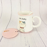 可爱猫咪水杯 带杯盖+勺子 variable 买吧自营 粉色