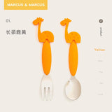 Marcus&Marcus 婴幼儿不锈钢勺叉训练餐具套装 maternal Marcus&Marcus 黄色 