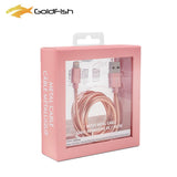 【苹果认证】 Goldfish iPhone/iPad Lighting 金属USB数据线 充电线 1米 1枚入 variable Goldfish 粉色