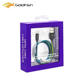 【苹果认证】 Goldfish iPhone/iPad Lighting 金属USB数据线 充电线 1米 1枚入 variable Goldfish 紫色