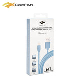 【苹果认证】 Goldfish iPhone/iPad Lighting 尼龙USB数据线 6寸/1.8米 1枚入 4色