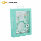 【苹果认证】 Goldfish iPhone/iPad Lighting 尼龙USB数据线 充电线 6寸/1.8米 1枚入 variable Goldfish 绿色