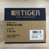 日本原装 虎牌 玻璃内胆手斟壶保温壶 PRO-C100 黑色 1000毫升 simple Tiger