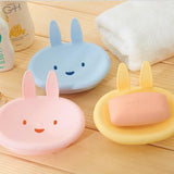 Cute Rabbit Soap Box Blue/Pink/Yellow Made in Japan