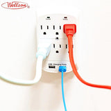 Wellson 多用插座 墙插面板 双USB充电口 appliances Wellson 