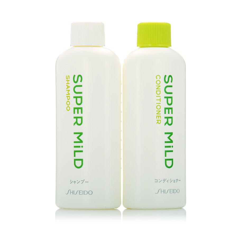 资生堂 SUPER MILD 绿野芳香保湿洗护系列 旅行套装 洗发水+护发素 50ml*2 simple SHISEIDO